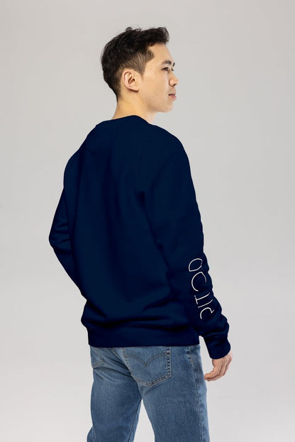 Unisex Navy Sweatshirt - Eco - Friendly Organic Cotton, Stylish Design with Pitod Logo - Allen - Fitness