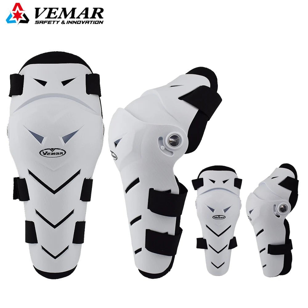 VEMAR 4PCS Motorcycle Elbow Knee Pads Protector Set with Adjustable Fit - Black - Allen - Fitness
