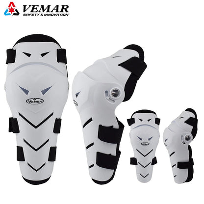 VEMAR 4PCS Motorcycle Elbow Knee Pads Protector Set with Adjustable Fit - Black - Allen - Fitness