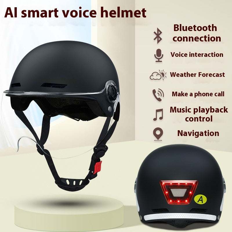 Voice Smart Bluetooth Accessible Phone Warning Light Helmet - Allen - Fitness