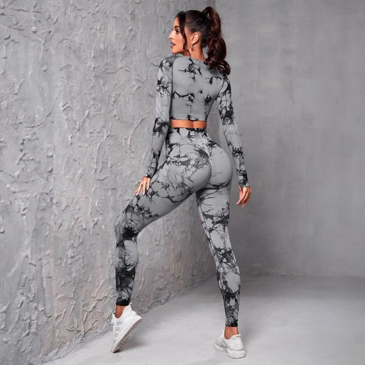Women Fitness Sportswear Suit - Stylish Casual Wear with Premium Chemical Fiber Blend - Allen - Fitness