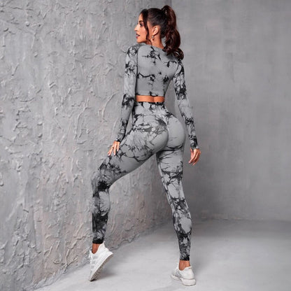 Women Fitness Sportswear Suit - Stylish Casual Wear with Premium Chemical Fiber Blend - Allen - Fitness