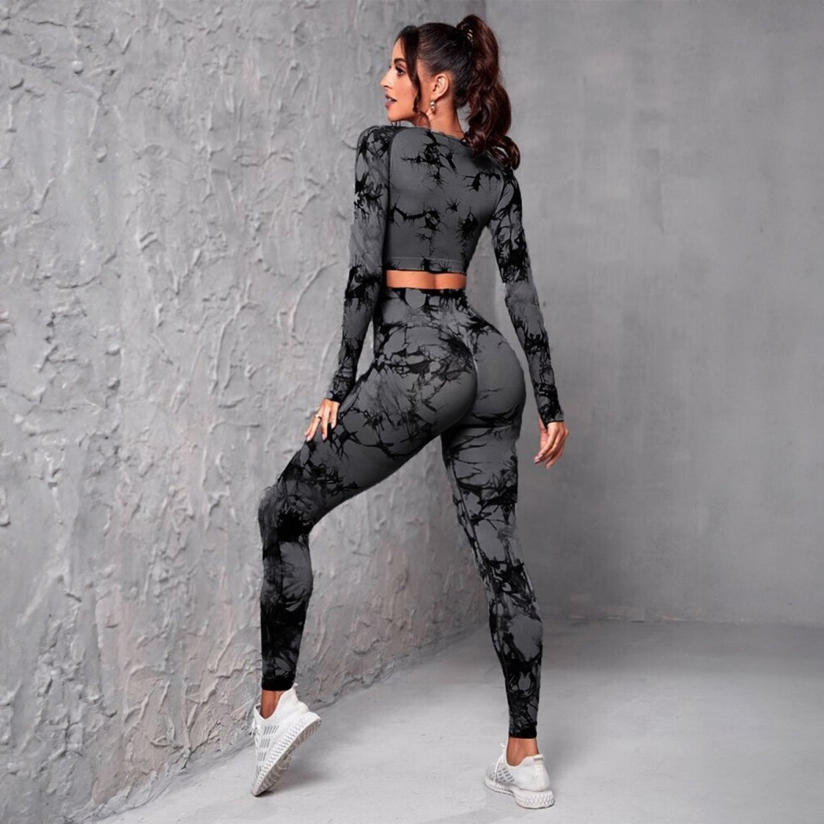 Women Fitness Sportswear Suit - Stylish Casual Wear with Premium Chemical Fiber Blend - Allen - Fitness