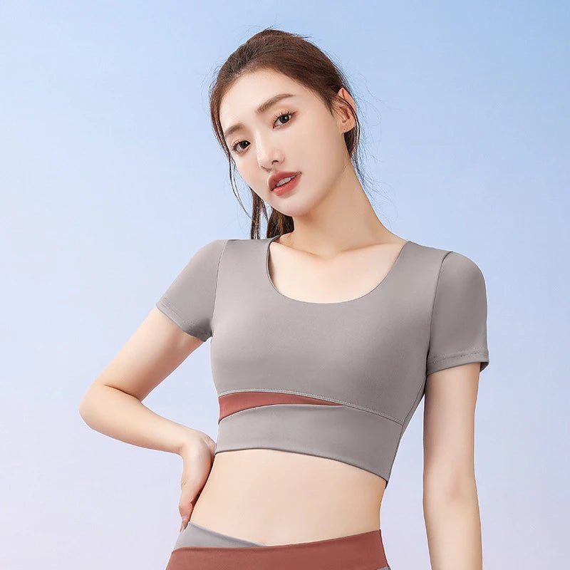 Women Gym High Waist Leggings and Bra Workout Clothes Seamless Fitness Yoga Set - Allen - Fitness