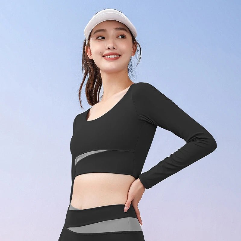 Women Gym High Waist Leggings and Bra Workout Clothes Seamless Fitness Yoga Set - Allen - Fitness