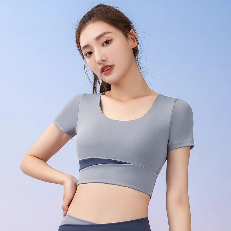 Women Gym High Waist Leggings and Bra Workout Clothes Seamless Fitness Yoga Set - Allen - Fitness