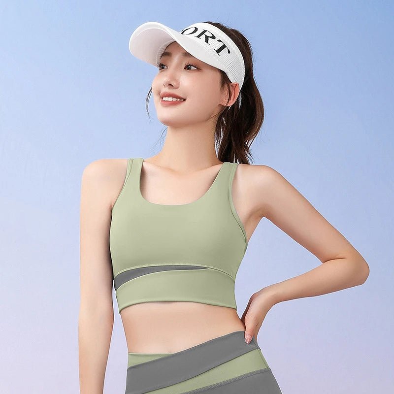 Women Gym High Waist Leggings and Bra Workout Clothes Seamless Fitness Yoga Set - Allen - Fitness