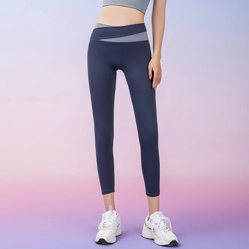 Women Gym High Waist Leggings and Bra Workout Clothes Seamless Fitness Yoga Set - Allen - Fitness