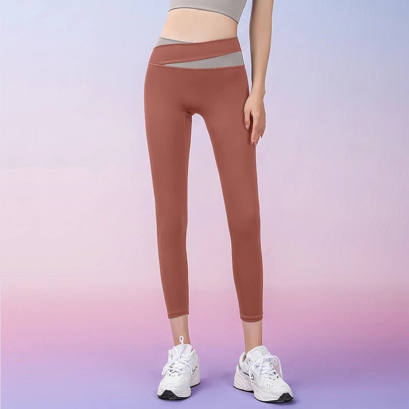 Women Gym High Waist Leggings and Bra Workout Clothes Seamless Fitness Yoga Set - Allen - Fitness