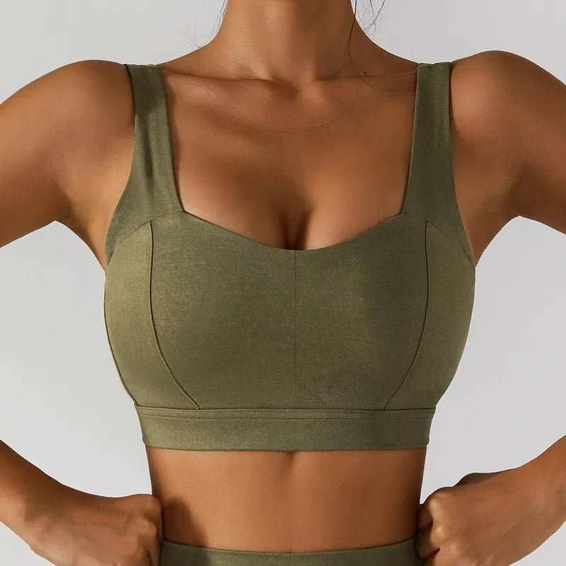 Women High Waist Legging Sports Bra Gym Wear Yoga Suit Tennis Wear Fitness Sets - Allen - Fitness