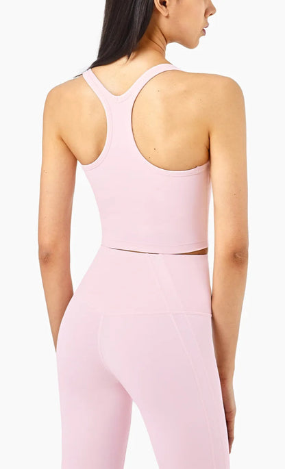 Women's Performance Activewear Set - Tummy Control Flexible Exercise Tights and Sports Bra Set.