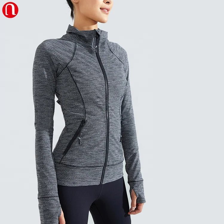 Women's Running Jackets - Long Sleeve Yoga Fitness Workout Jacket for Active Women - Allen - Fitness