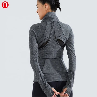 Women's Running Jackets - Long Sleeve Yoga Fitness Workout Jacket for Active Women - Allen - Fitness