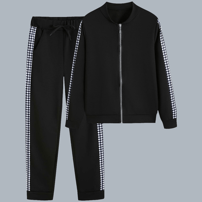 Women's Set Tracksuit Long Sleeve Sportswear ZIp Sweatshirt Pants Suit Two Piece Set Outfits - Allen - Fitness