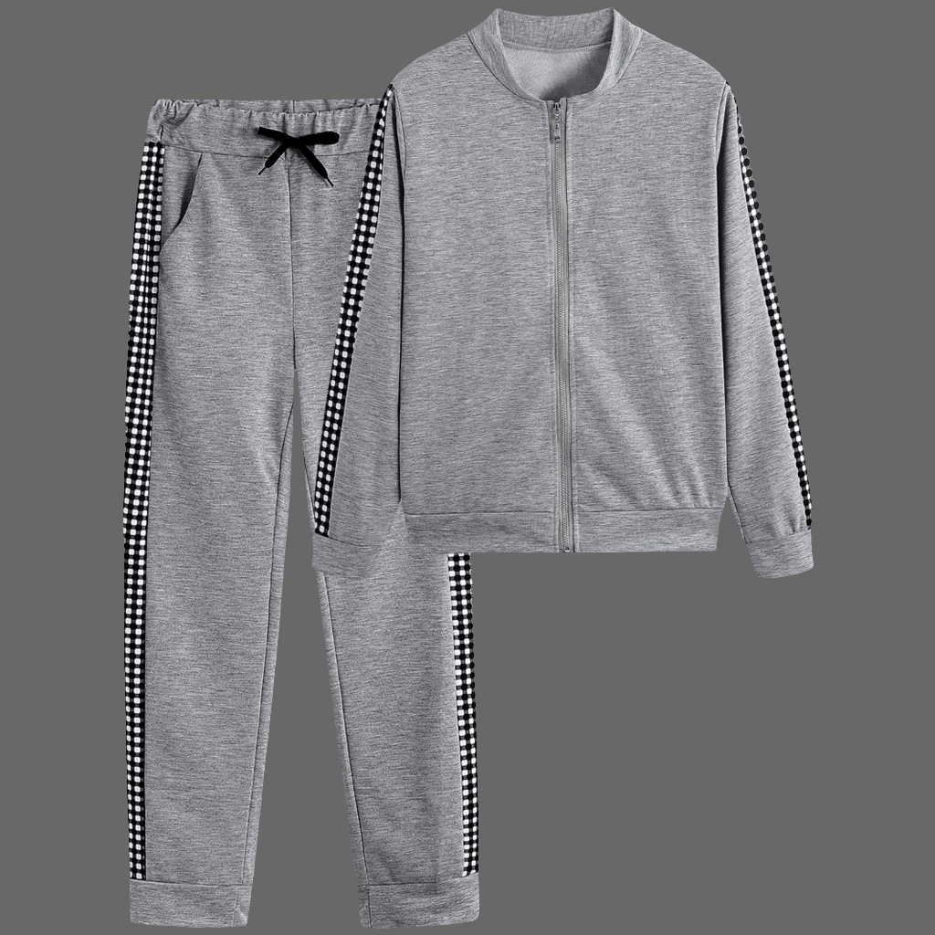 Women's Set Tracksuit Long Sleeve Sportswear ZIp Sweatshirt Pants Suit Two Piece Set Outfits - Allen - Fitness