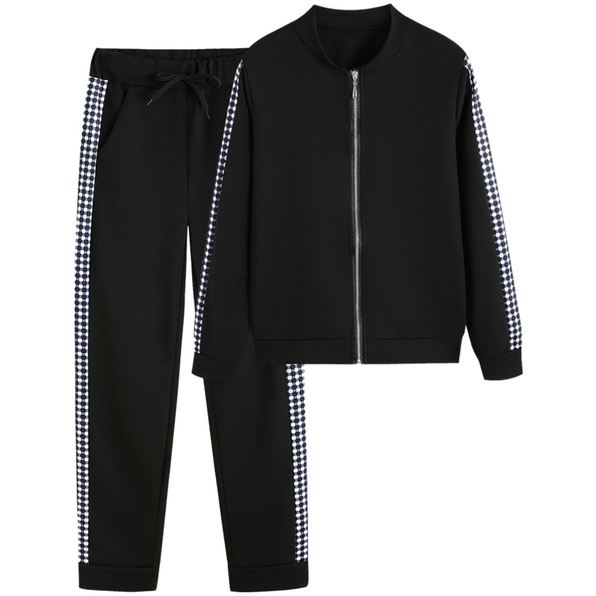 Women's Set Tracksuit Long Sleeve Sportswear ZIp Sweatshirt Pants Suit Two Piece Set Outfits - Allen - Fitness