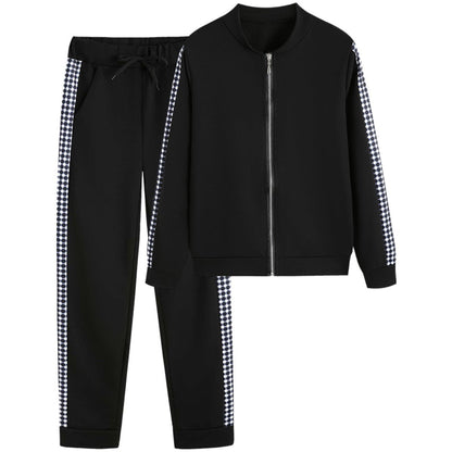 Women's Set Tracksuit Long Sleeve Sportswear ZIp Sweatshirt Pants Suit Two Piece Set Outfits - Allen - Fitness