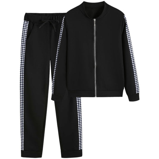 Women's Set Tracksuit Long Sleeve Sportswear ZIp Sweatshirt Pants Suit Two Piece Set Outfits - Allen - Fitness