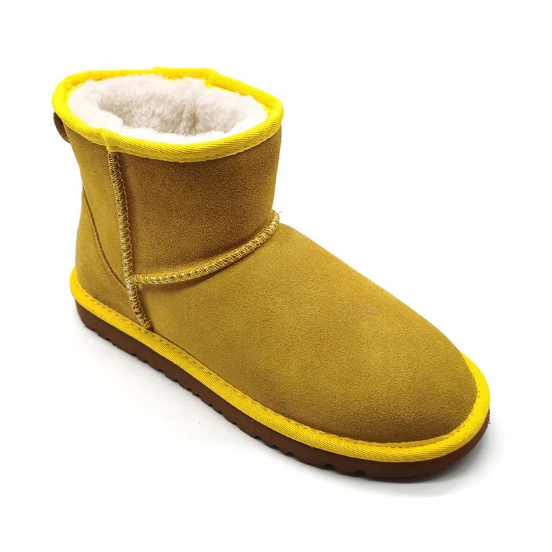 Women's Snow Boots - Real Sheepskin Plush Fur Ankle Boots for Ultimate Winter Warmth - Allen - Fitness