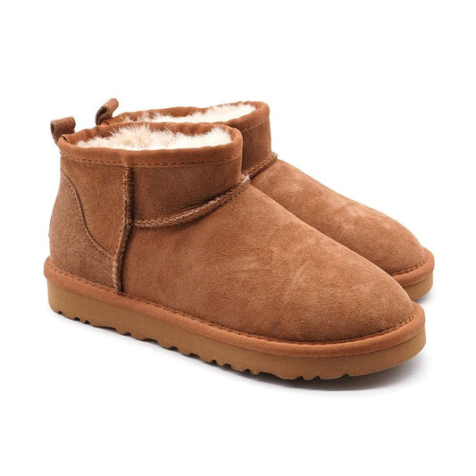Women's Snow Boots - Real Sheepskin Plush Fur Ankle Boots for Ultimate Winter Warmth - Allen - Fitness