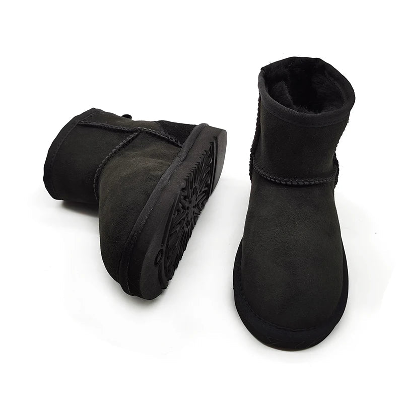 Women's Snow Boots - Real Sheepskin Plush Fur Ankle Boots for Ultimate Winter Warmth - Allen - Fitness