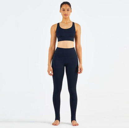 Womens Sports Leggings Set - High-Waisted, Moisture-Wicking, Comfortable Fit for Active Lifestyle.