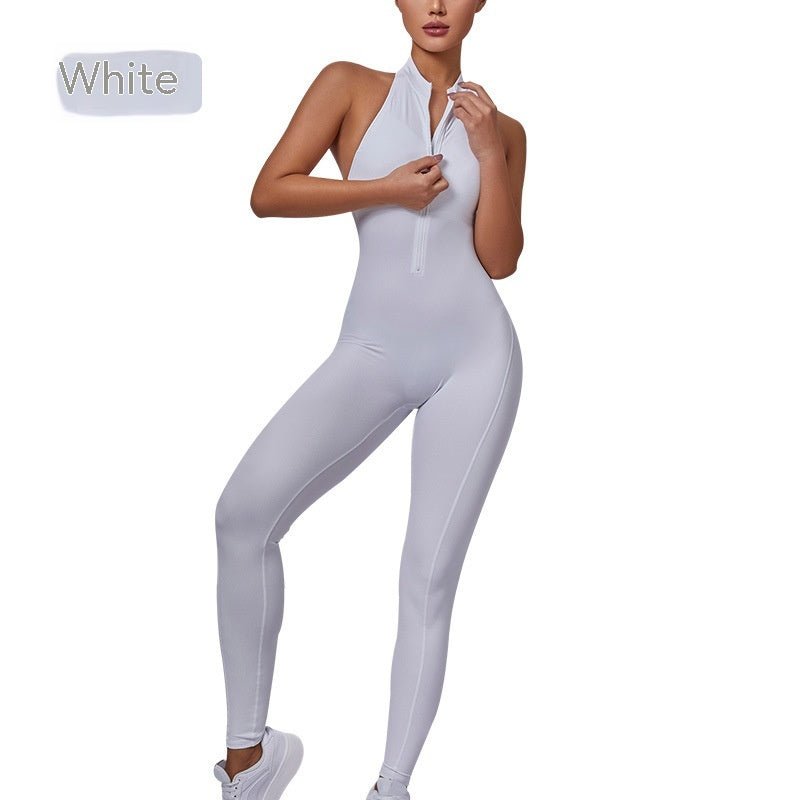 Women's Standing Neck Zippered Cardigan Yoga Sportswear - Allen - Fitness