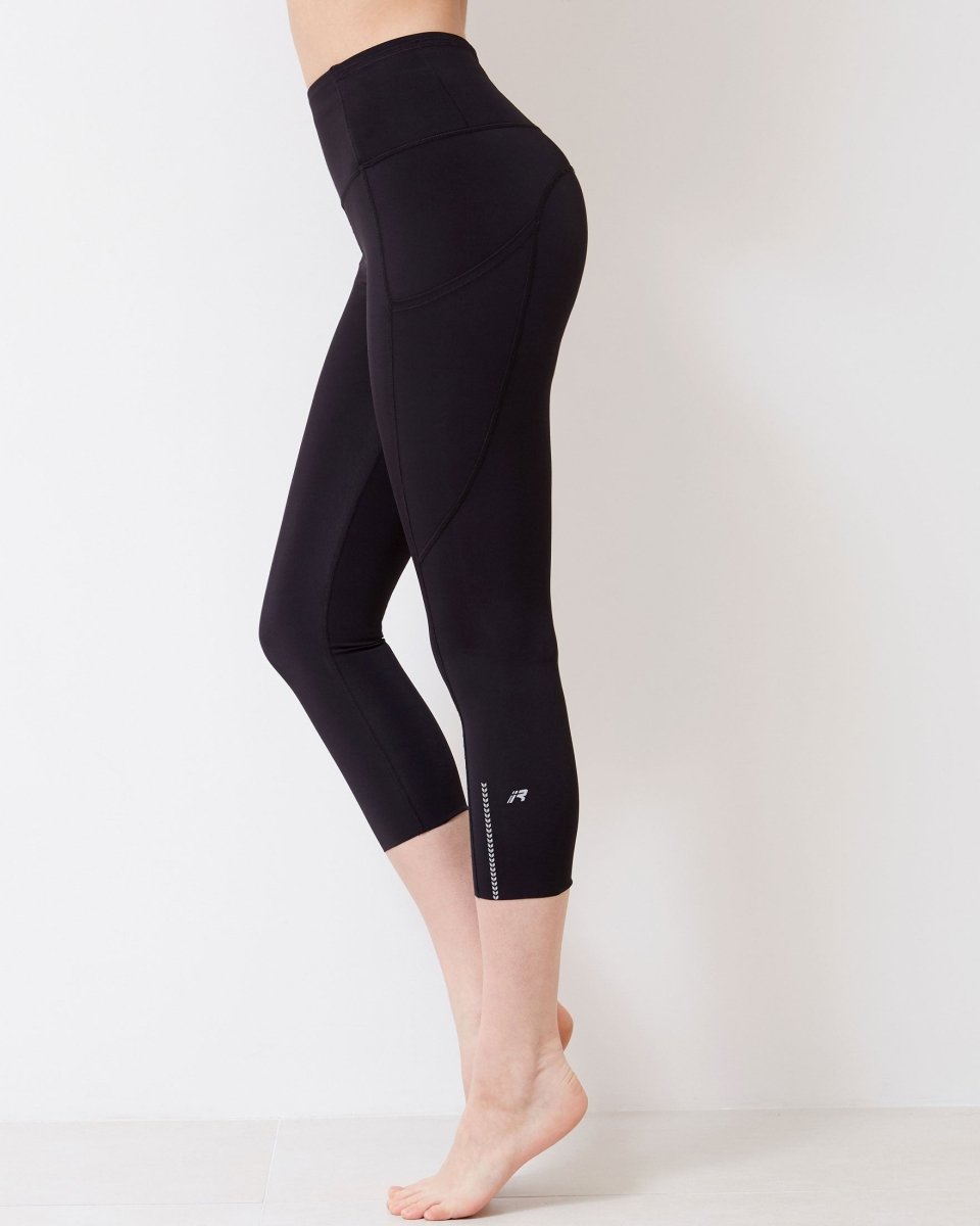 Women's Stylish Athletic Leggings with Silkiflex™ Fabric - 21.5" Reflective Fitness Leggings - Allen - Fitness