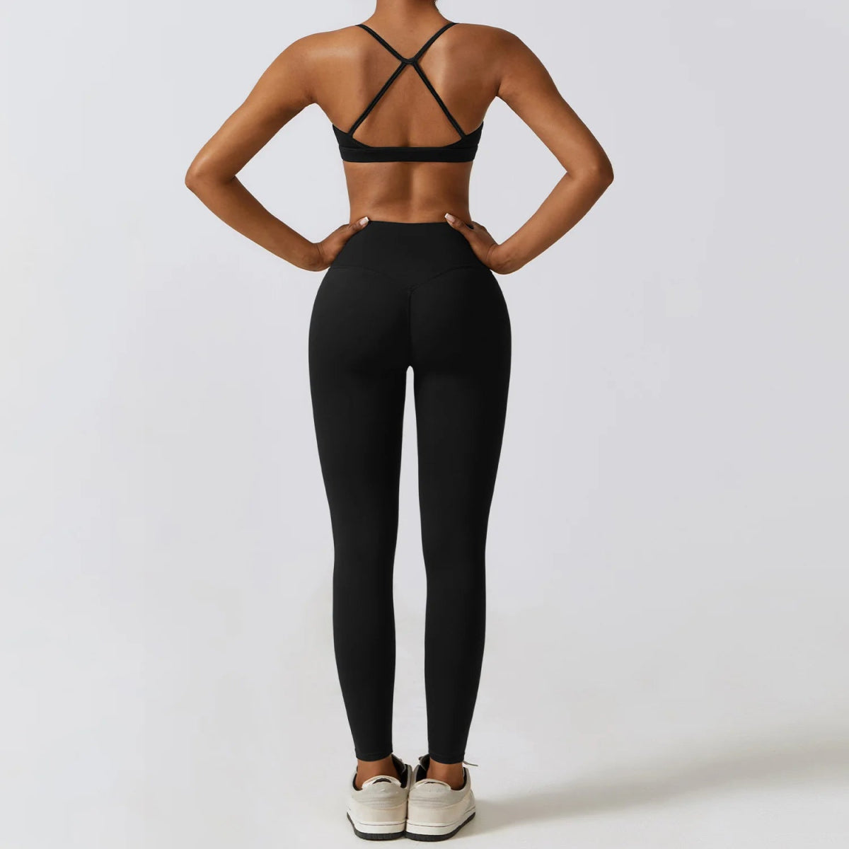 Workout Sets Women Zip up Crop Jacket High Waist Yoga Leggings With Sport Bra - Allen - Fitness